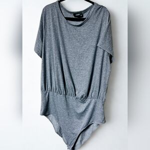 Cider Gray Short Sleeve Bodysuit Size 3XL Plus Size